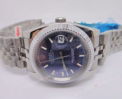 SS Jubilee Rolex Datejust Watch Blue Face Men's Watch